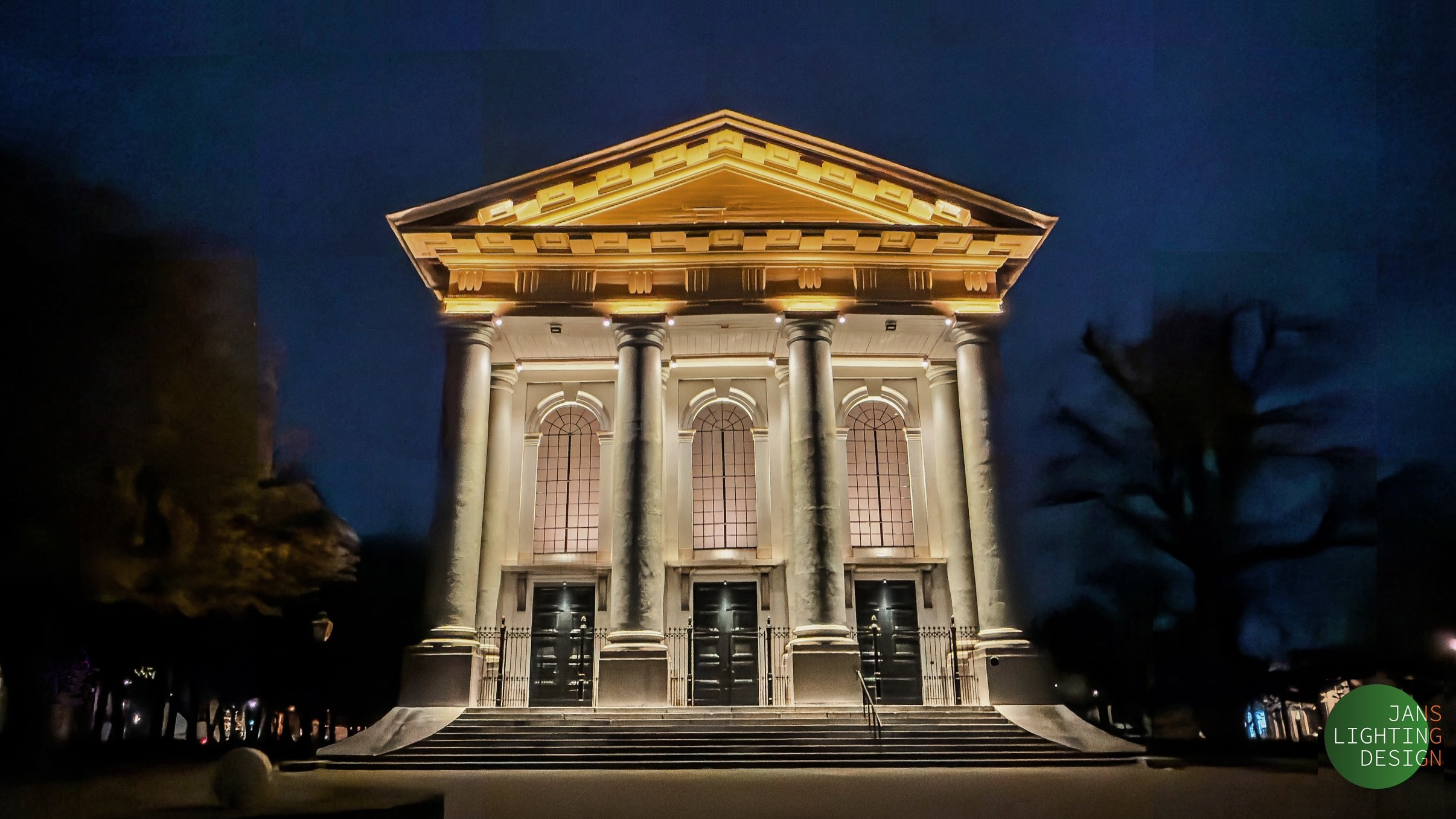 Nieuwe Kerk Zierikzee illuminated facade highlighting heritage architectural lighting in the Netherlands